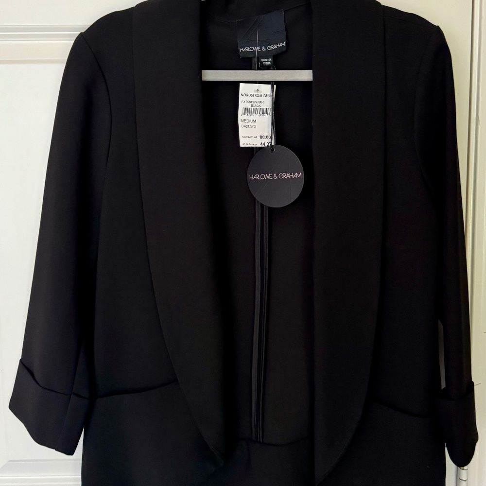 Harlowe & Graham Black Blazer